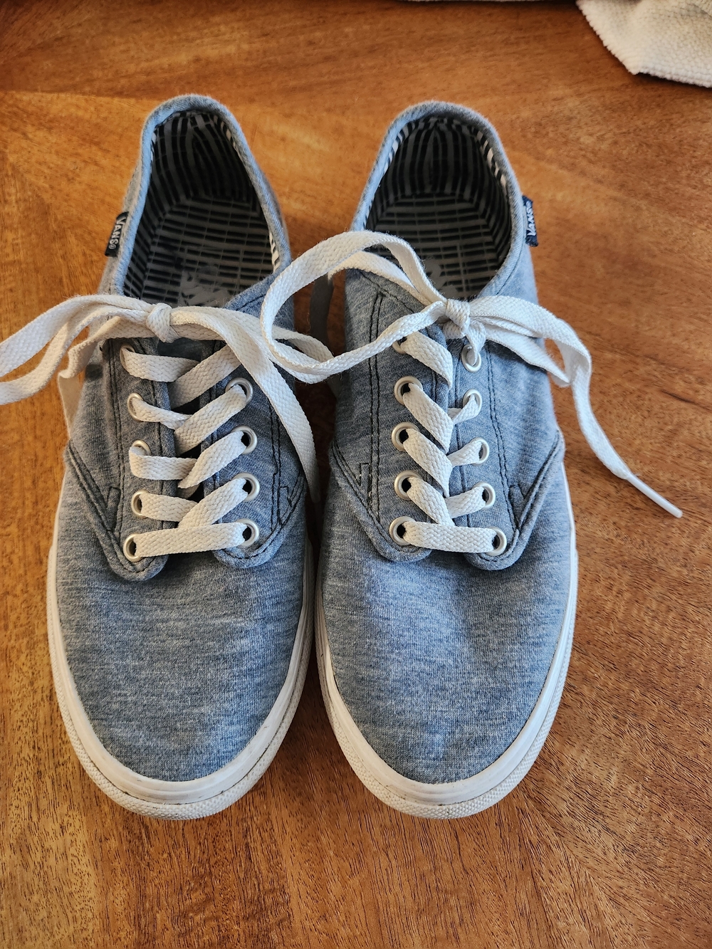 Gray Canvas Lace-Up Sneakers